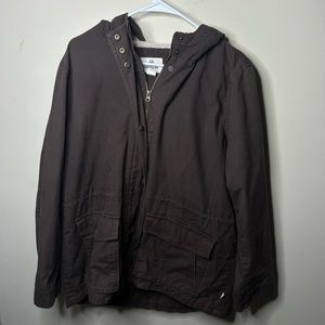 Magellan Full Zip Coat Jacket Chocolate Brown Sherpa Lined Hood